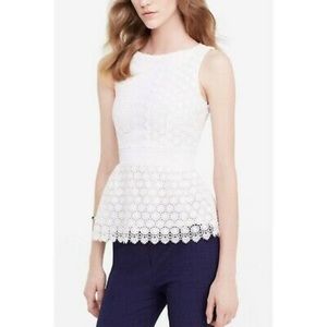 DVF Tavita Lace Peplum Top